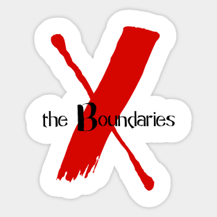 X the Boundaries (Red & Black Logo) Sticker